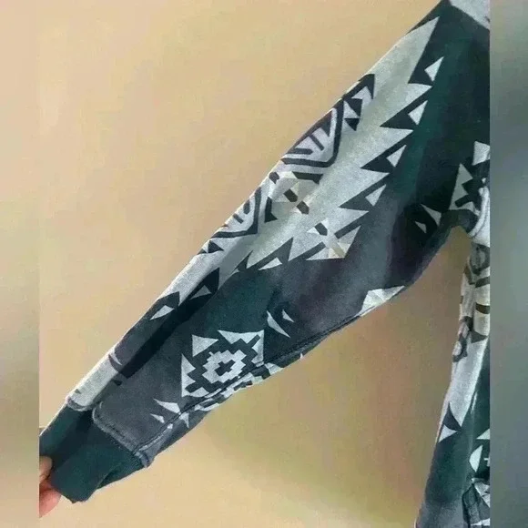 Polo Ralph Lauren Zip Up Hoodie Tribal Aztec Print Size‎ 7 - Picture 3 of 7